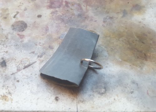 Kylie Jones's Soldering Jump RIngs - , Findings & Components, Toggles & Clasps, Earwire & Headpin, Butane Torch, Soldering, Solder, place the join of the ring on top